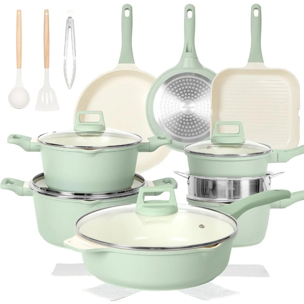 Nonstick 23 Piece Cookware Set Pots And Pans Oven Safe
