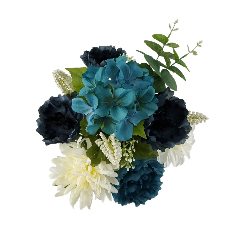CN Fujian Artificial Hydrangea Peony Bouquet Home Decor
