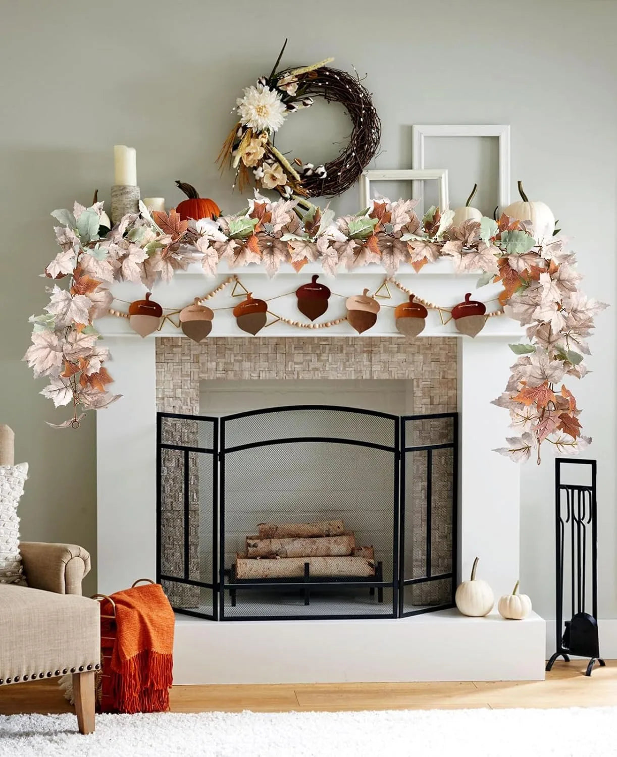 Maple Leaf Vine Garland 2 Pack For Fall Decor