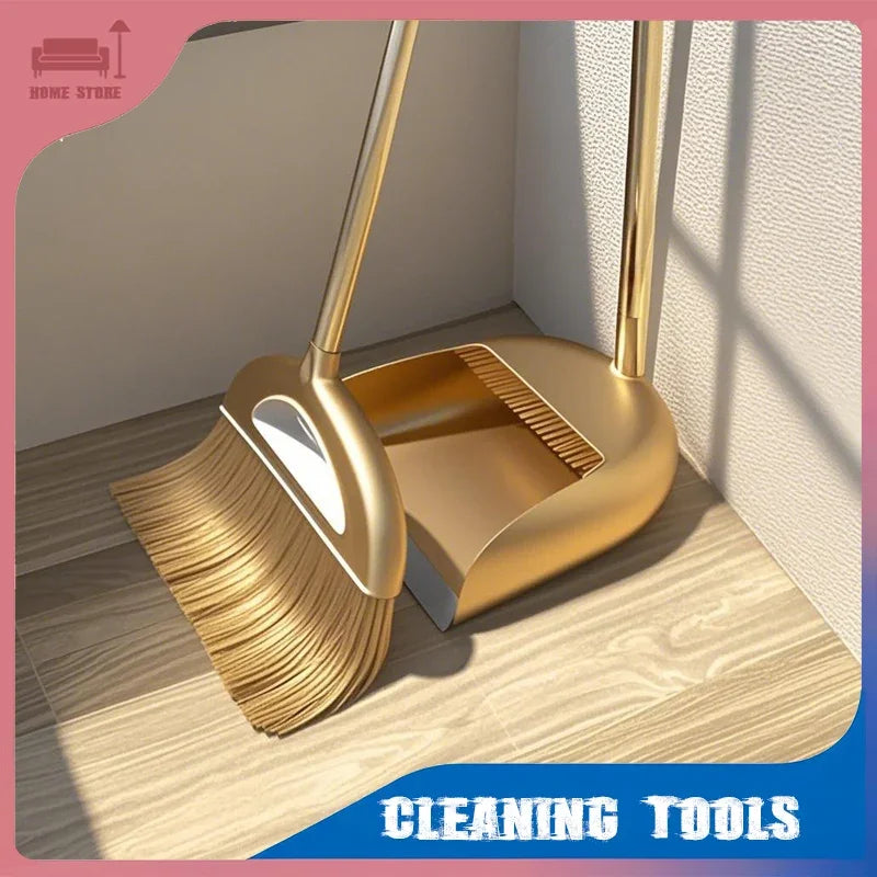 Magicdi Broom and Dustpan Set Removable Floor Cleaner Kit