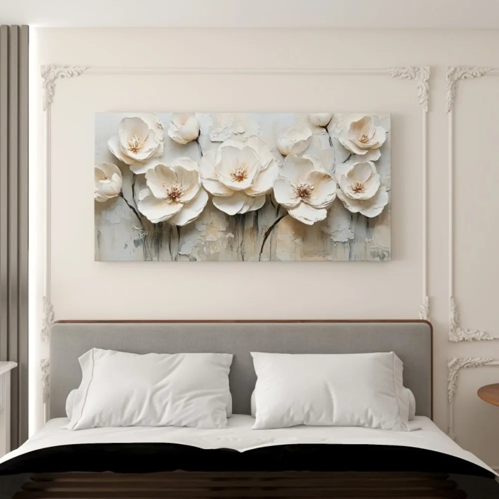 Hign-concerned Elegant Floral Canvas Prints Pine Wood Frame