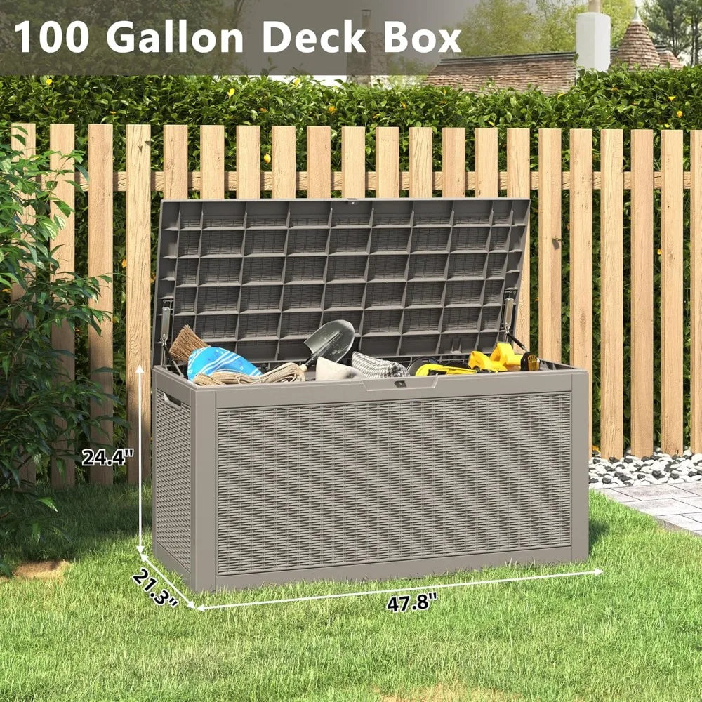 Deck Box Outdoor Storage for Patio Furniture and Tools