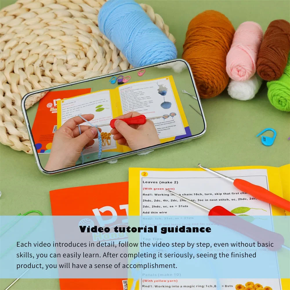 Hign-concerned DIY Elephant Crochet Kit with Yarn and Hook