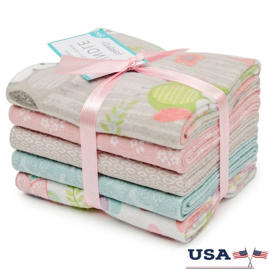DUTRIEUX Multicolor Cotton Flannel Fabric Bundle Five Piece