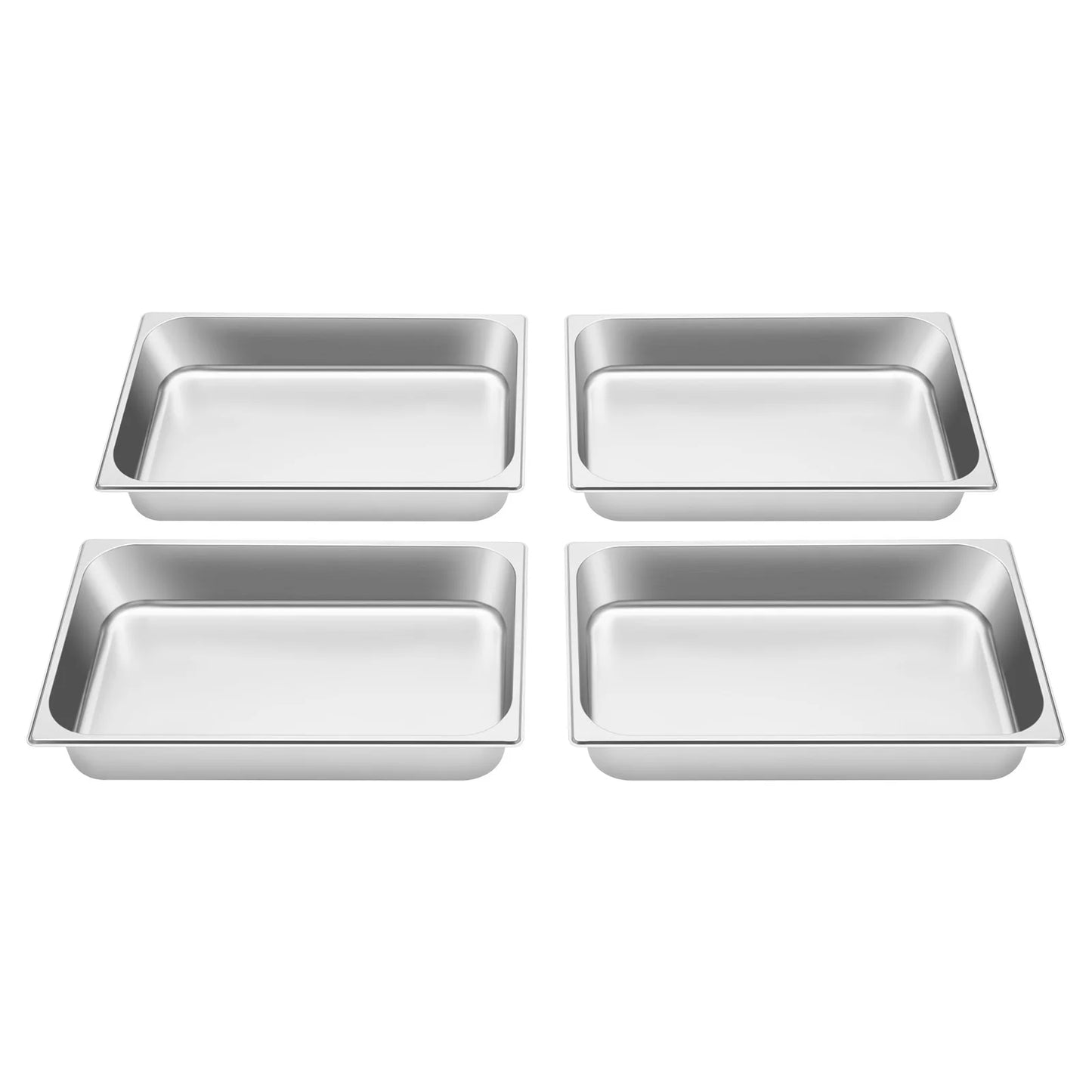 Stainless Steel Table Pans With Lids 4 Pack For Buffet