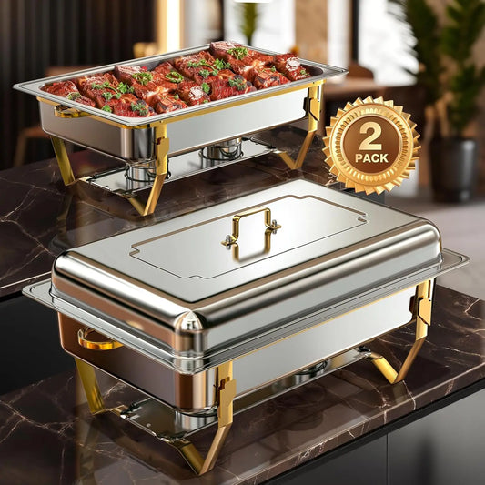 Warmounts Chafing Dishes Buffet Set Rolled Edge Design