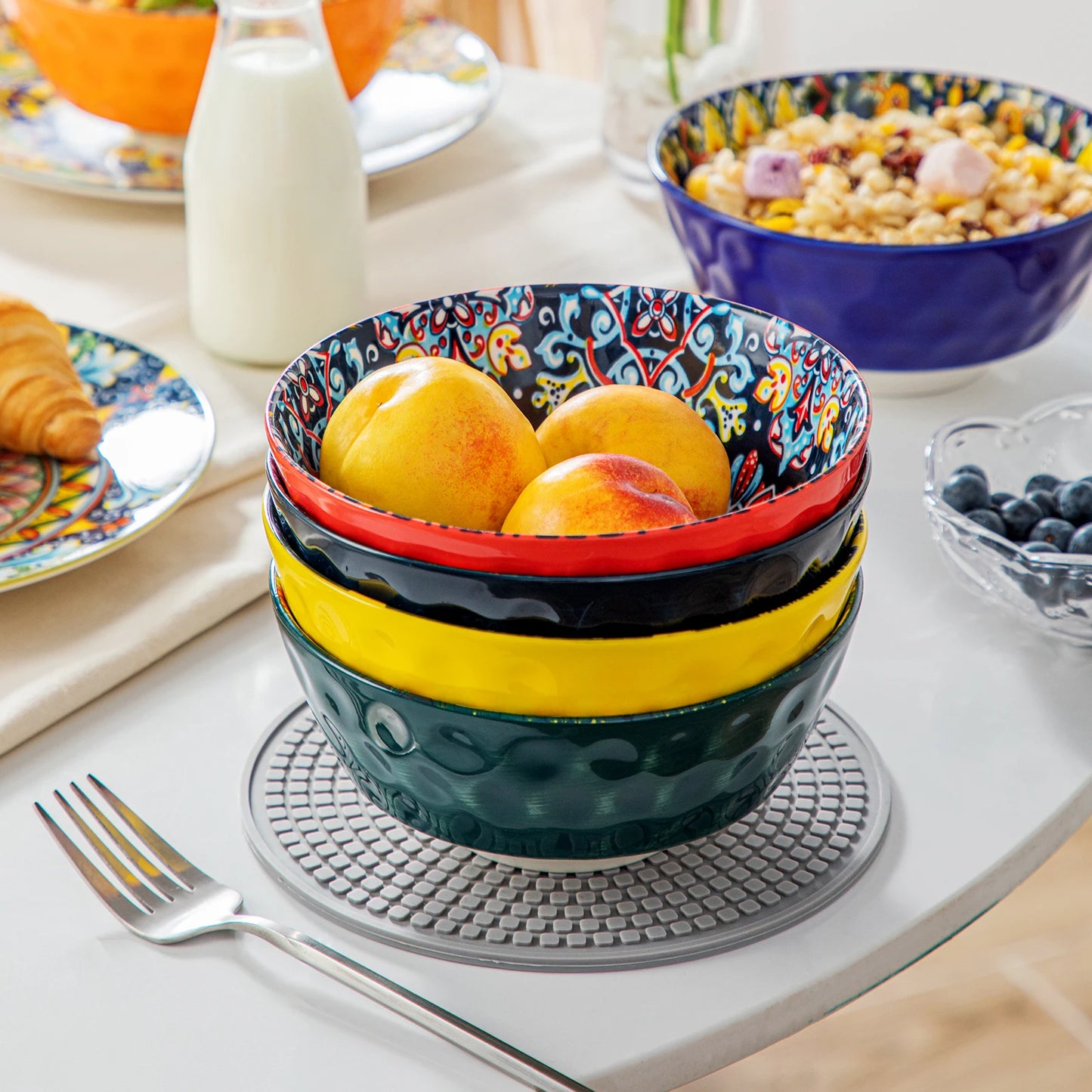 Malacasa Ceramic Soup Bowls Set Dishwasher Safe Dinnerware
