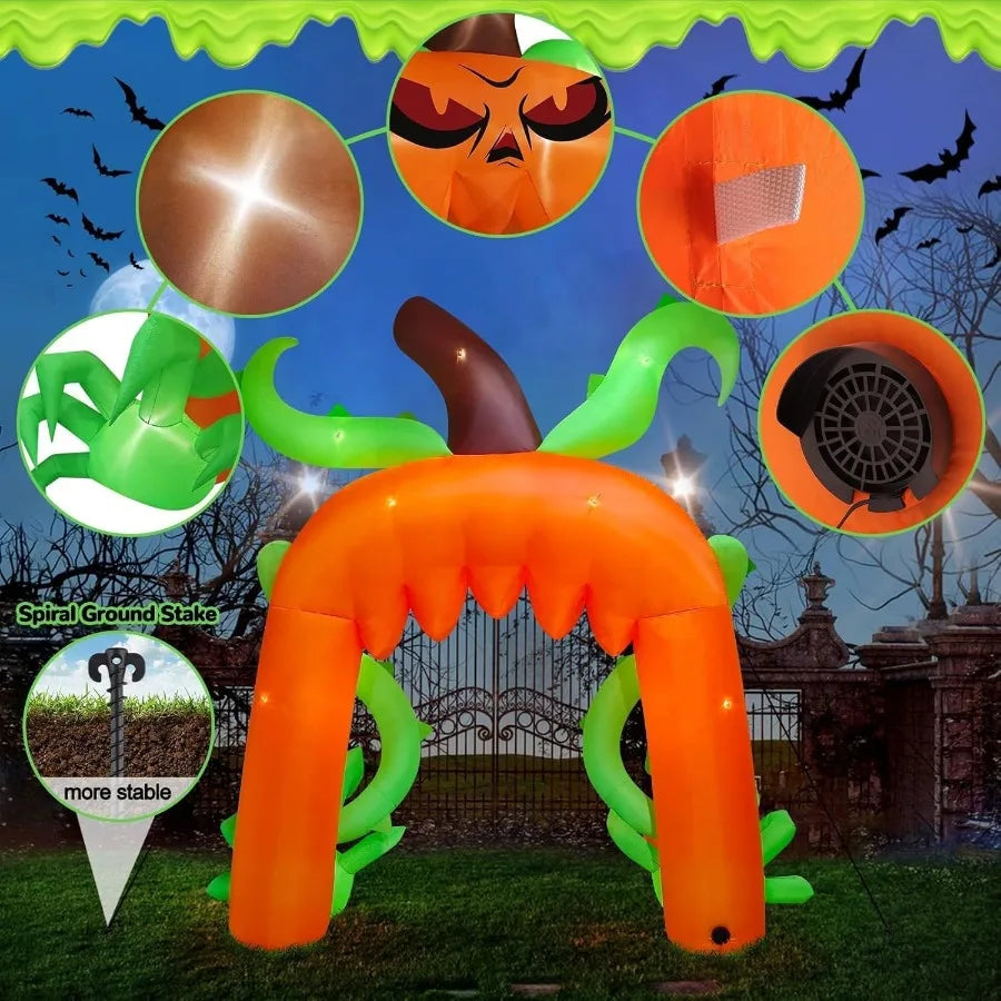 Hign-concerned Giant Pumpkin Halloween Arch Inflatable