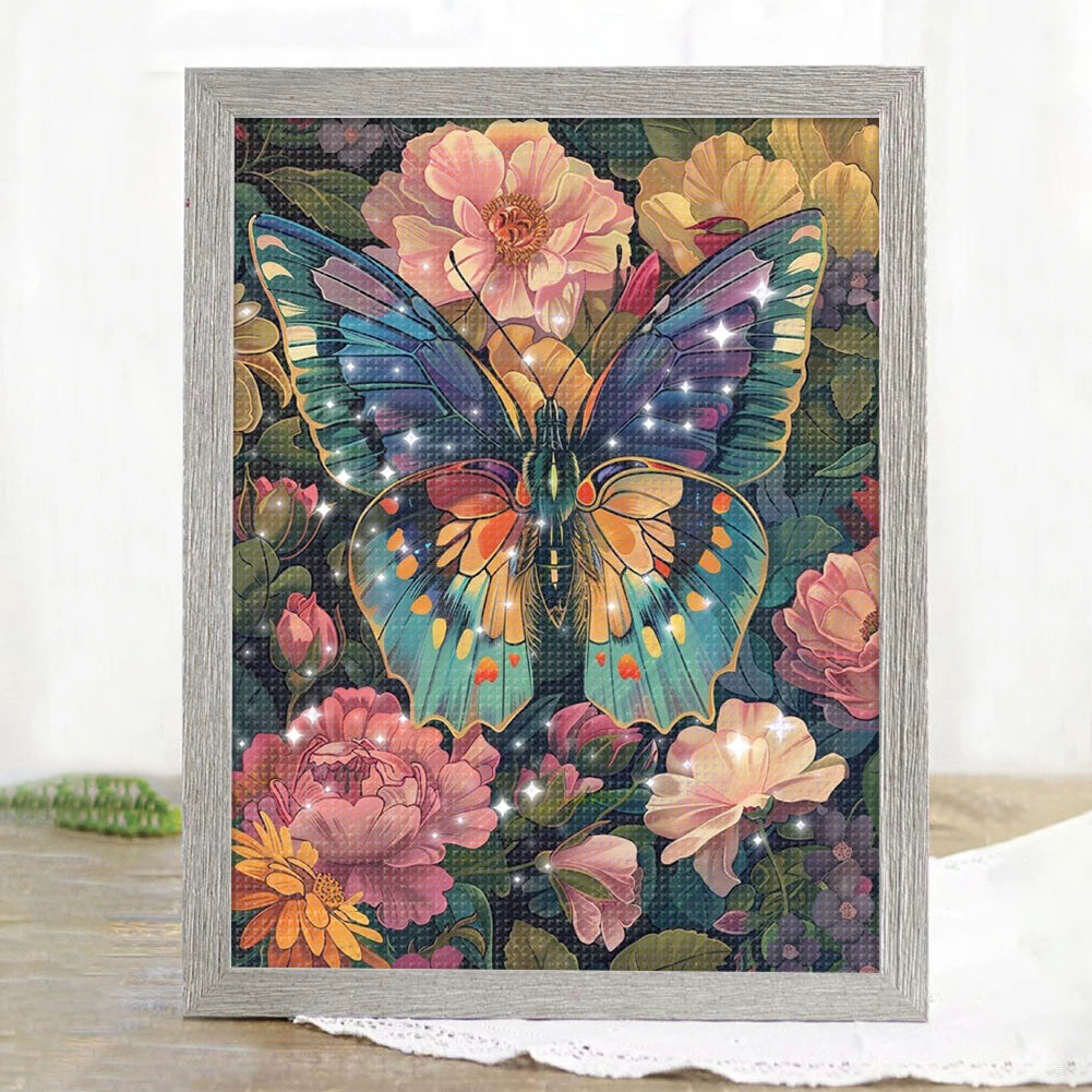 Shunmaii Bead Embroidery Kit Flower Cross Stitch Wall Decor