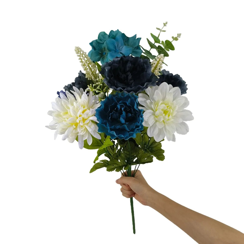 CN Fujian Artificial Hydrangea Peony Bouquet Home Decor