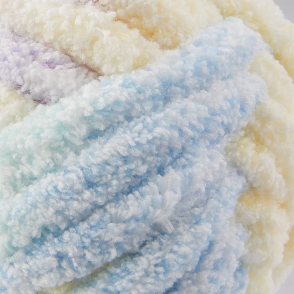 XMSJH Super Bulky Chenille Yarn Variegated Easy Care Pack