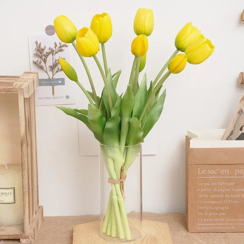 Zhejiang Silicone Real Touch Five Head Tulip Bouquet