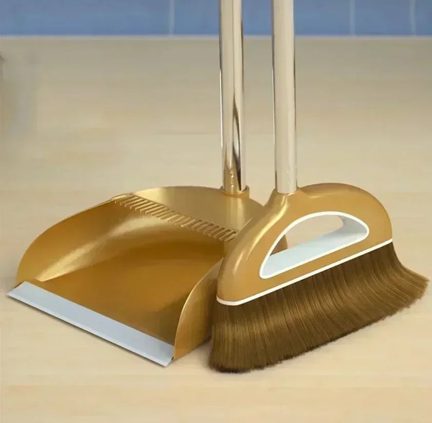 Magicdi Broom and Dustpan Set Removable Floor Cleaner Kit