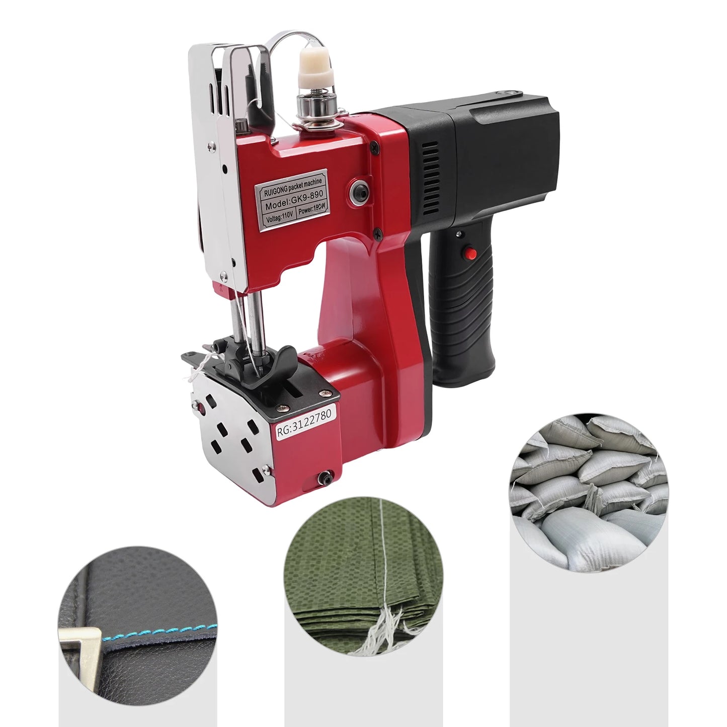 Hign Concerned Industrial Portable 110V Bag Closer Machine