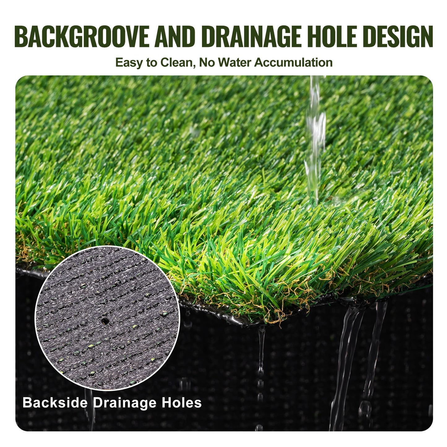 SucceBuy Artificial Grass Rug Turf Door Mat Outdoor Patio