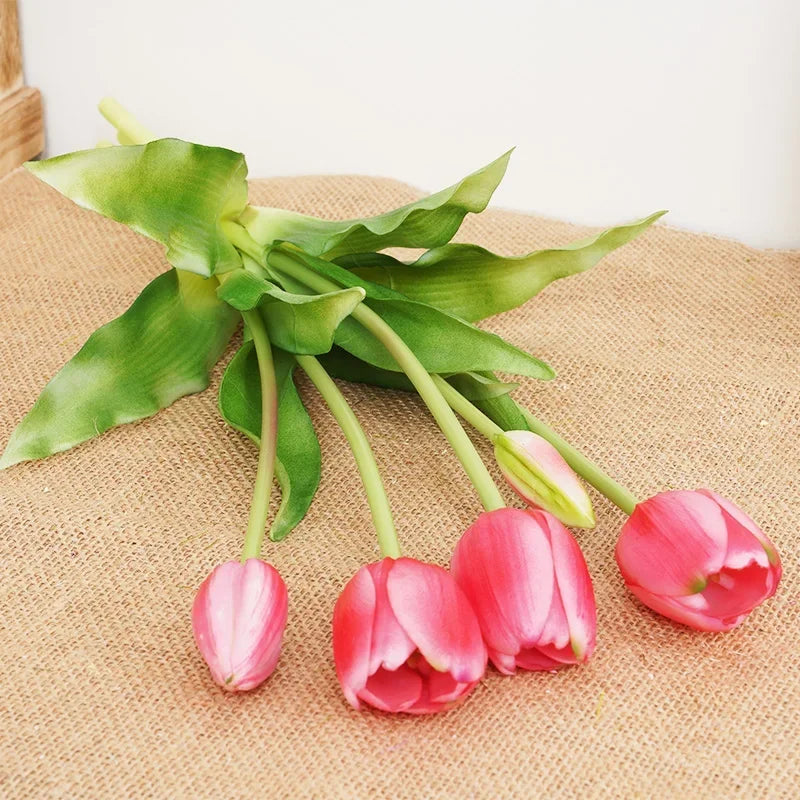 Zhejiang Silicone Real Touch Five Head Tulip Bouquet