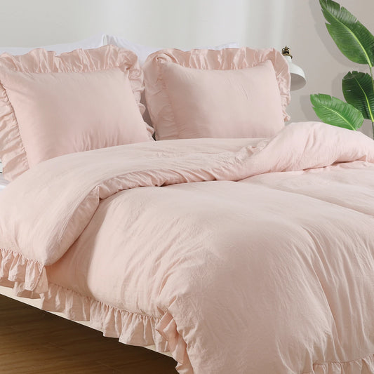 Breez Lotus Leaf Edge Duvet Cover Set Polyester Bedding