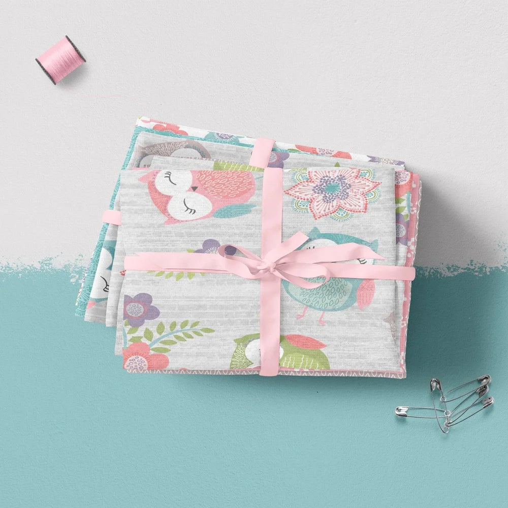 DUTRIEUX Multicolor Cotton Flannel Fabric Bundle Five Piece