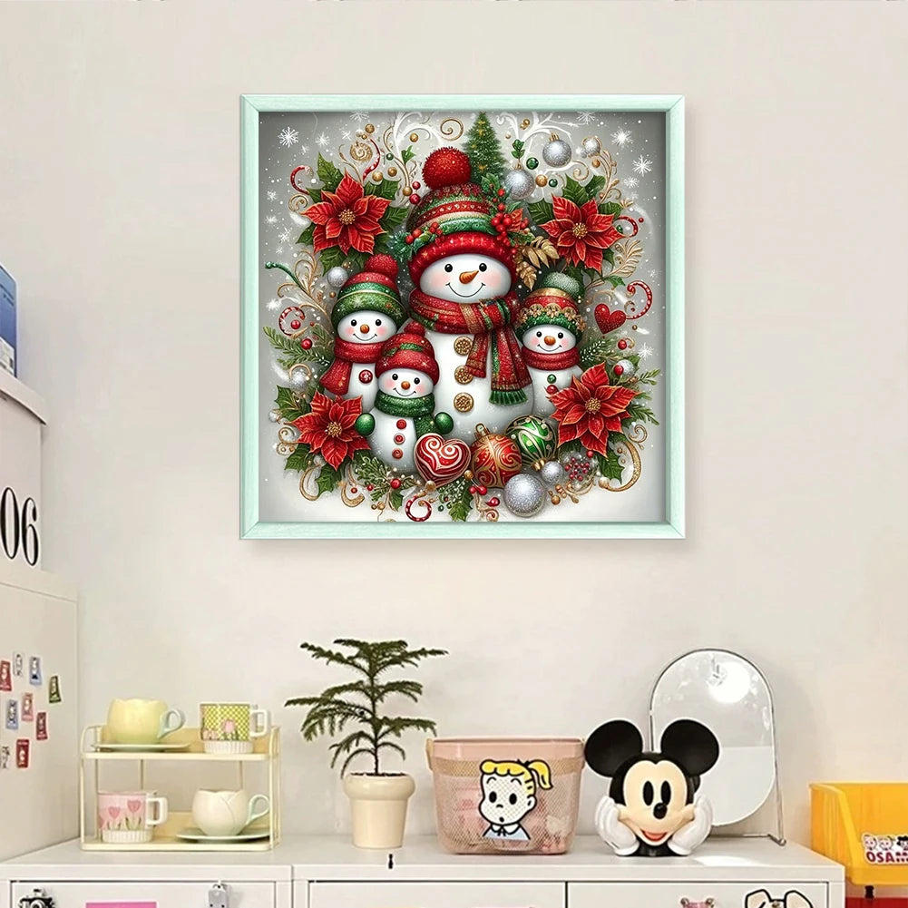 Hignconcerned Snowman Cross Stitch Kit 14CT Embroidery Set