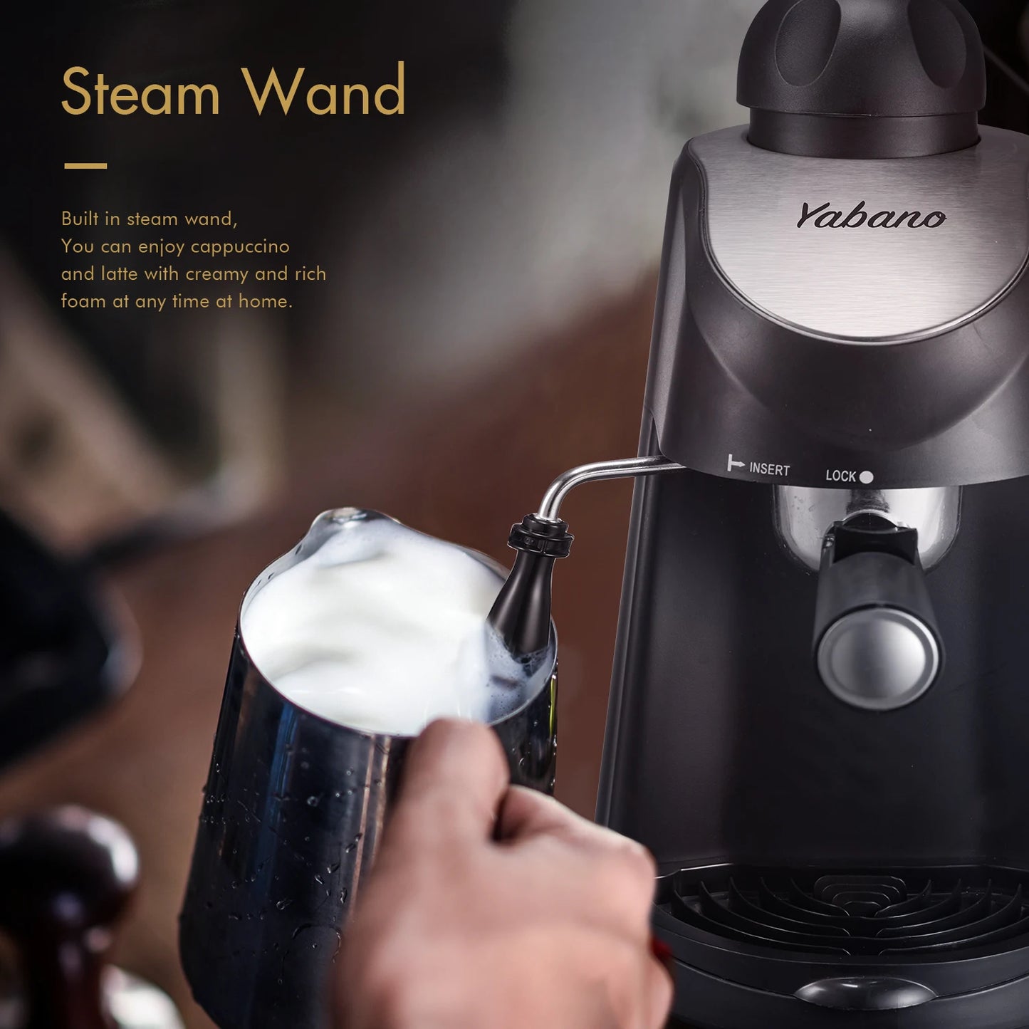 Yabano Espresso Machine 3.5 Bar Milk Frother Cappuccino