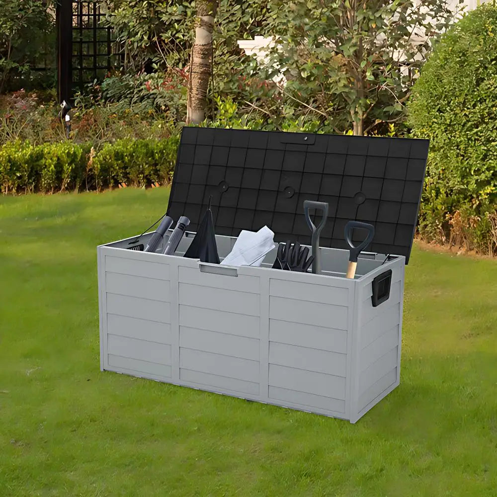 Jue-Fish Outdoor Garden Storage Box With Lockable Lid