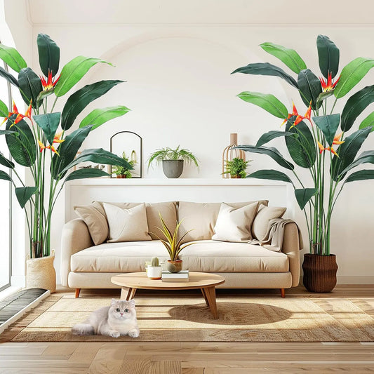 StudysetCN Artificial Bird of Paradise Plant Decor Indoor
