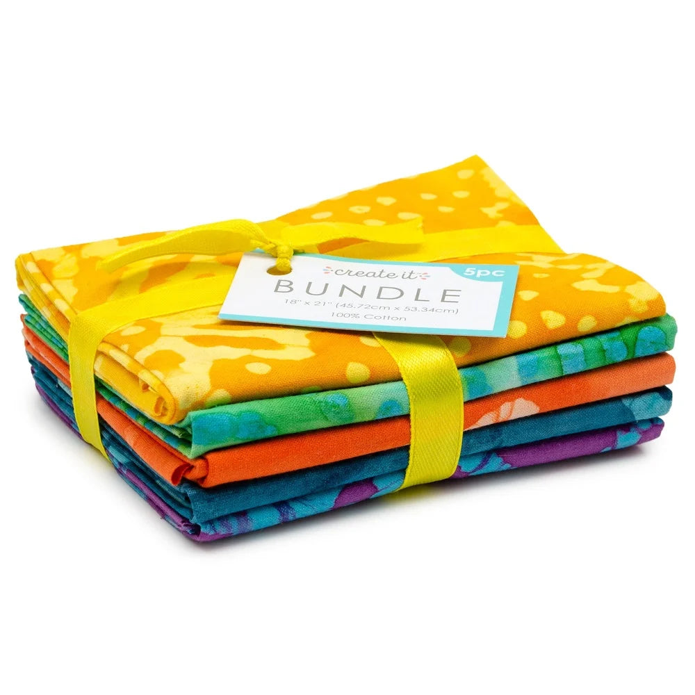 DUTRIEUX 100 Cotton Batik Precut Fabric Bundle for Crafting
