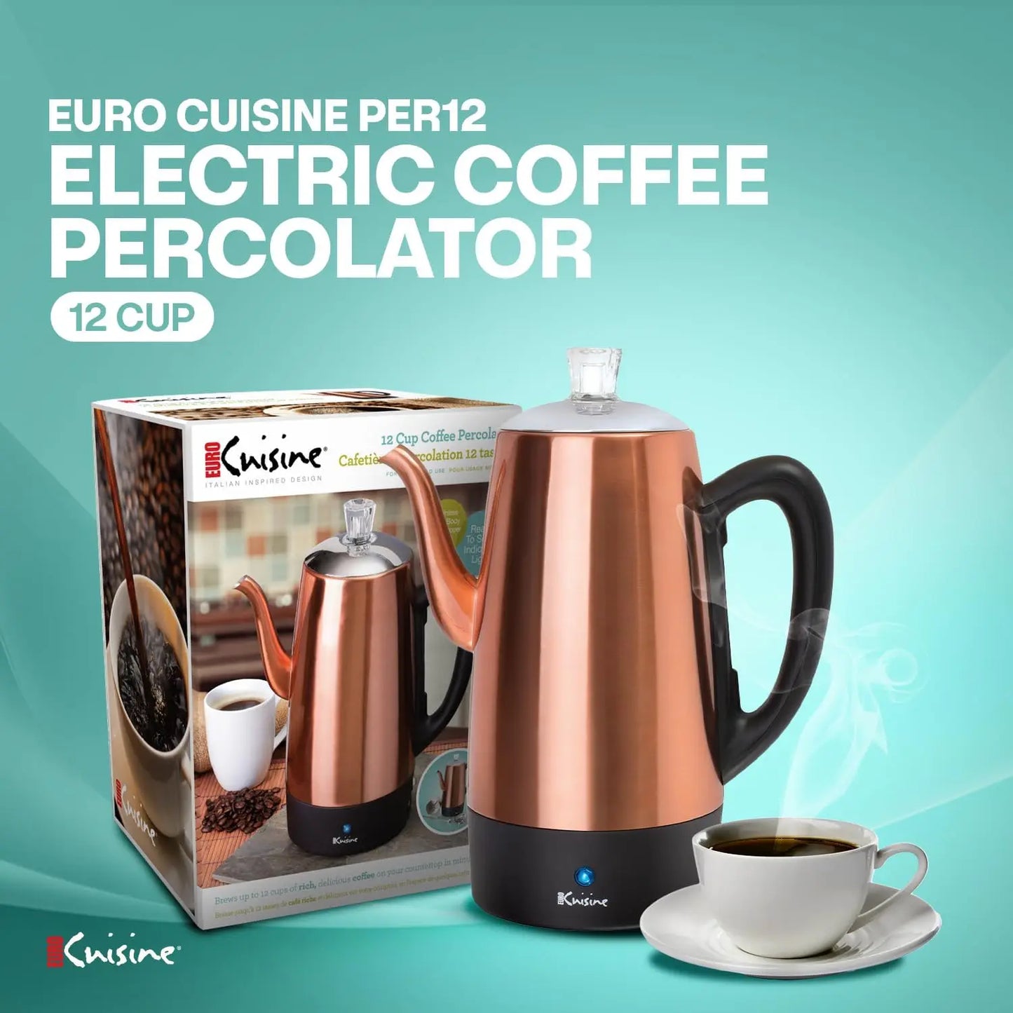 Iosn Stainless Steel Coffee Percolator Gooseneck Spout