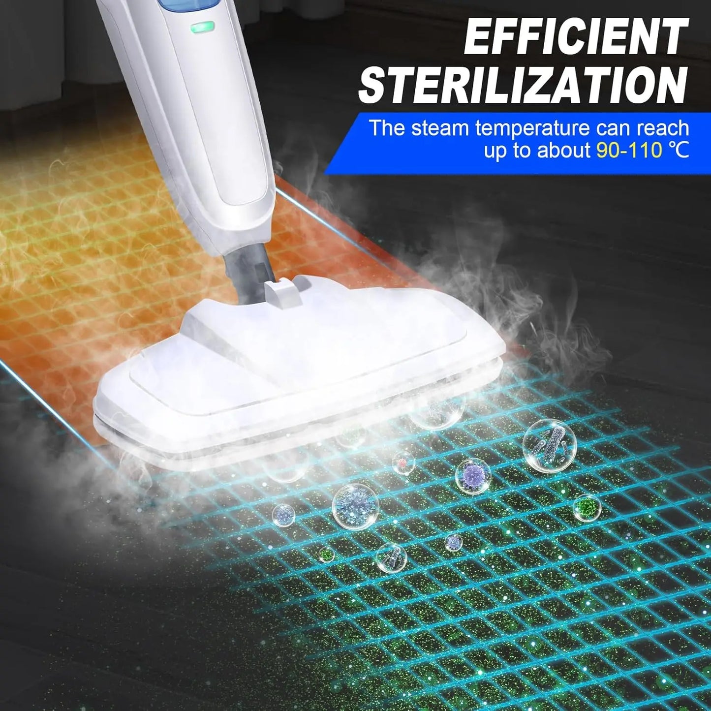 DayPlus Steam Mop 1500W 2 Speed Floor Steamer Handheld