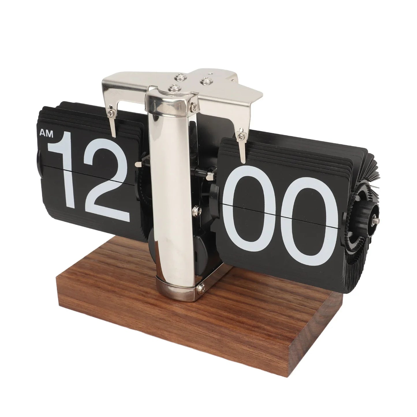 Hign-concerned Retro Flip Desk Clock with Automatic Rotating Tube