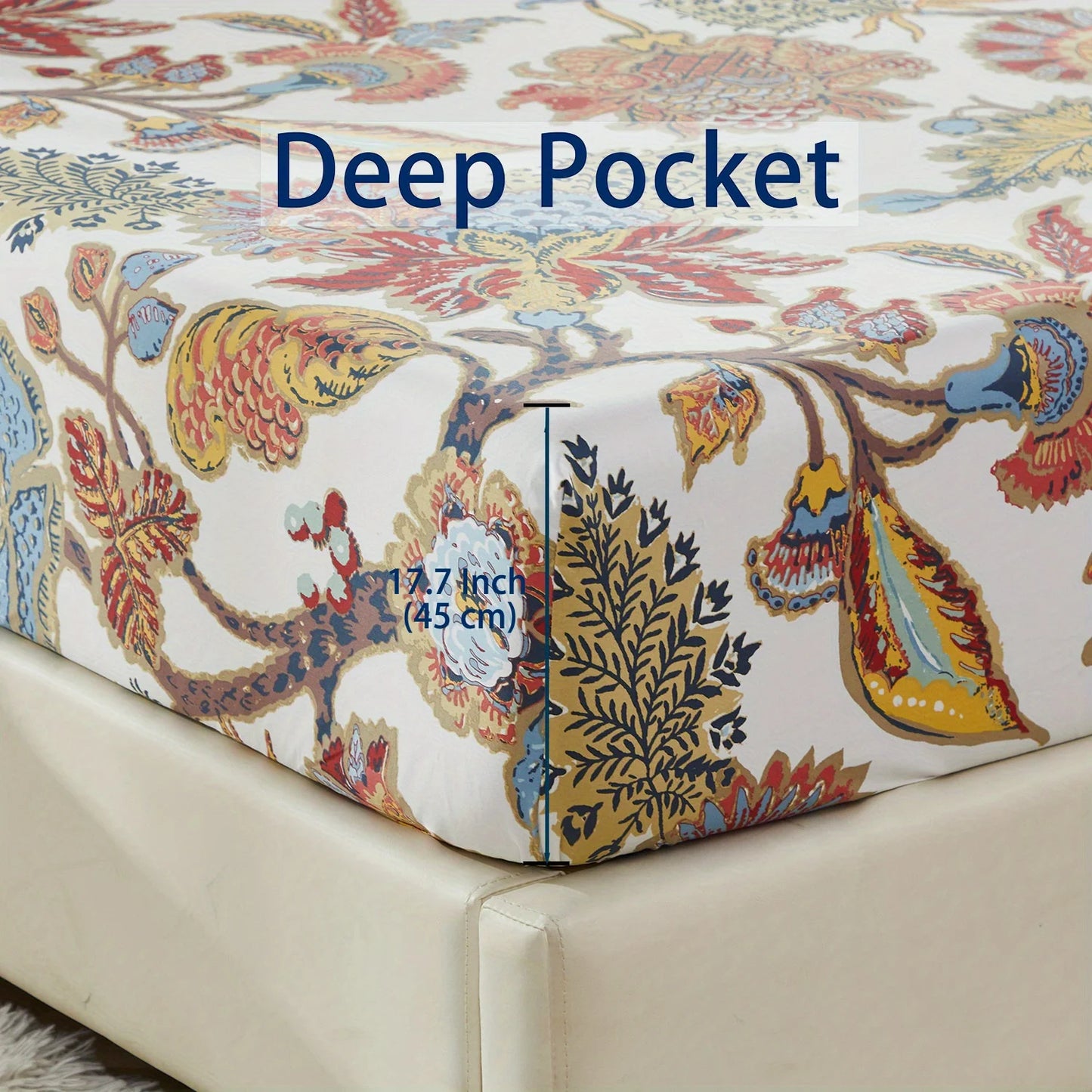 LISSTHERCN Egyptian Cotton Fitted Sheet Set Boho Bedding