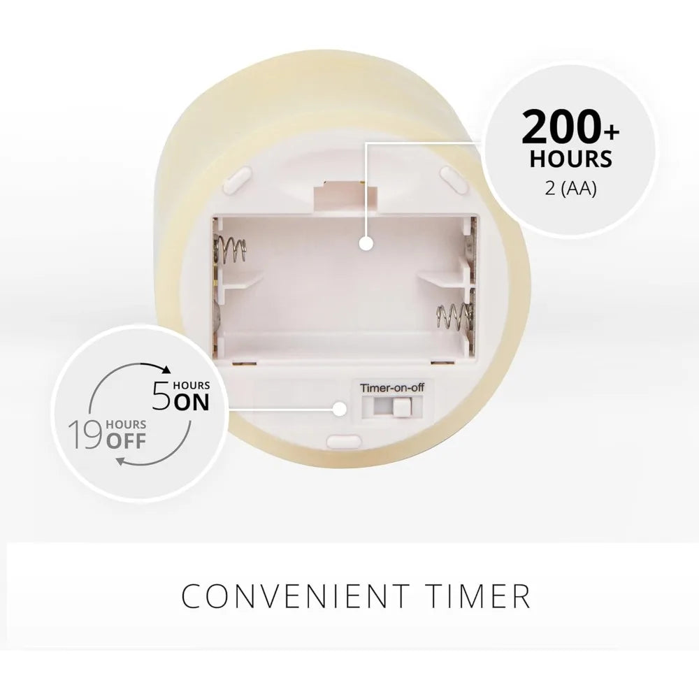 Flameless LED Battery Operated Flickering Pillar Candles Pack