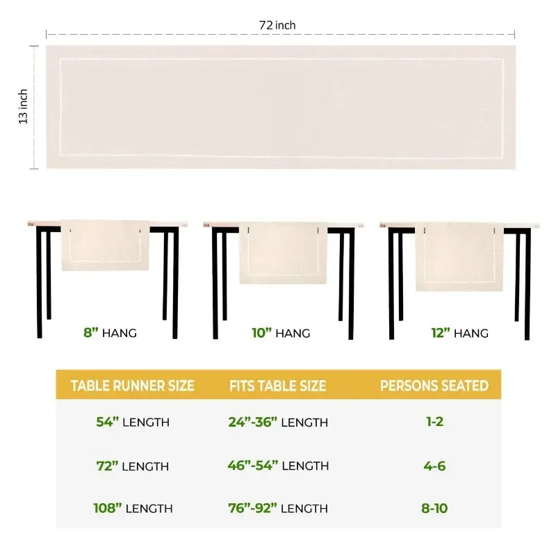 Magzasi Linen Table Runner For Dining And Wedding Decor