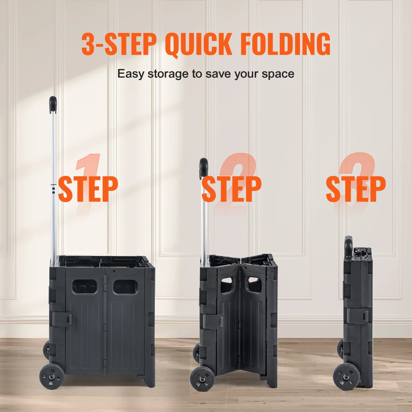 Breez Retail Therapy Foldable Cart With Telescope Handle
