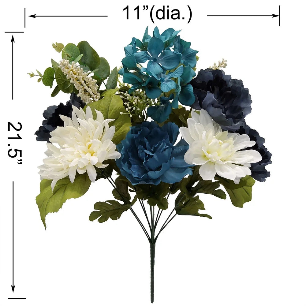 CN Fujian Artificial Hydrangea Peony Bouquet Home Decor