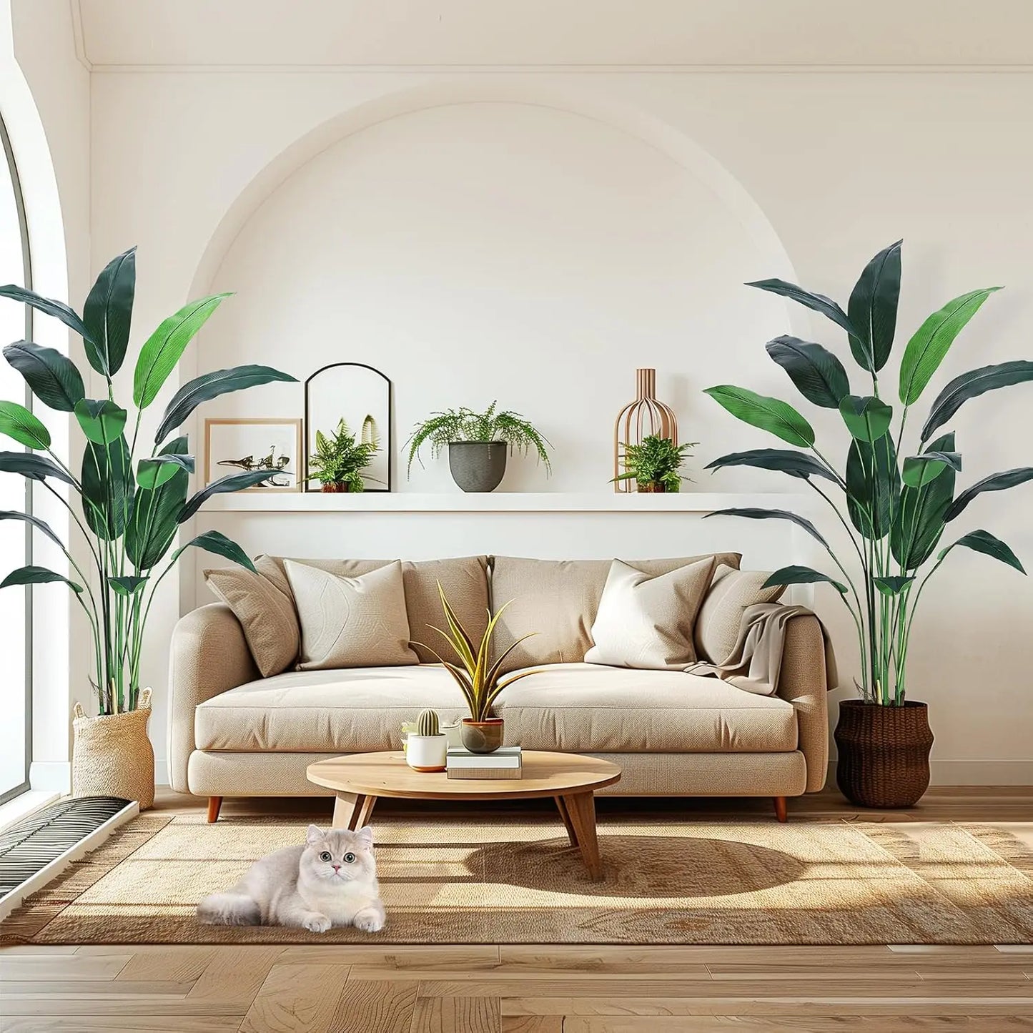 StudysetCN Artificial Bird of Paradise Plant Decor Indoor