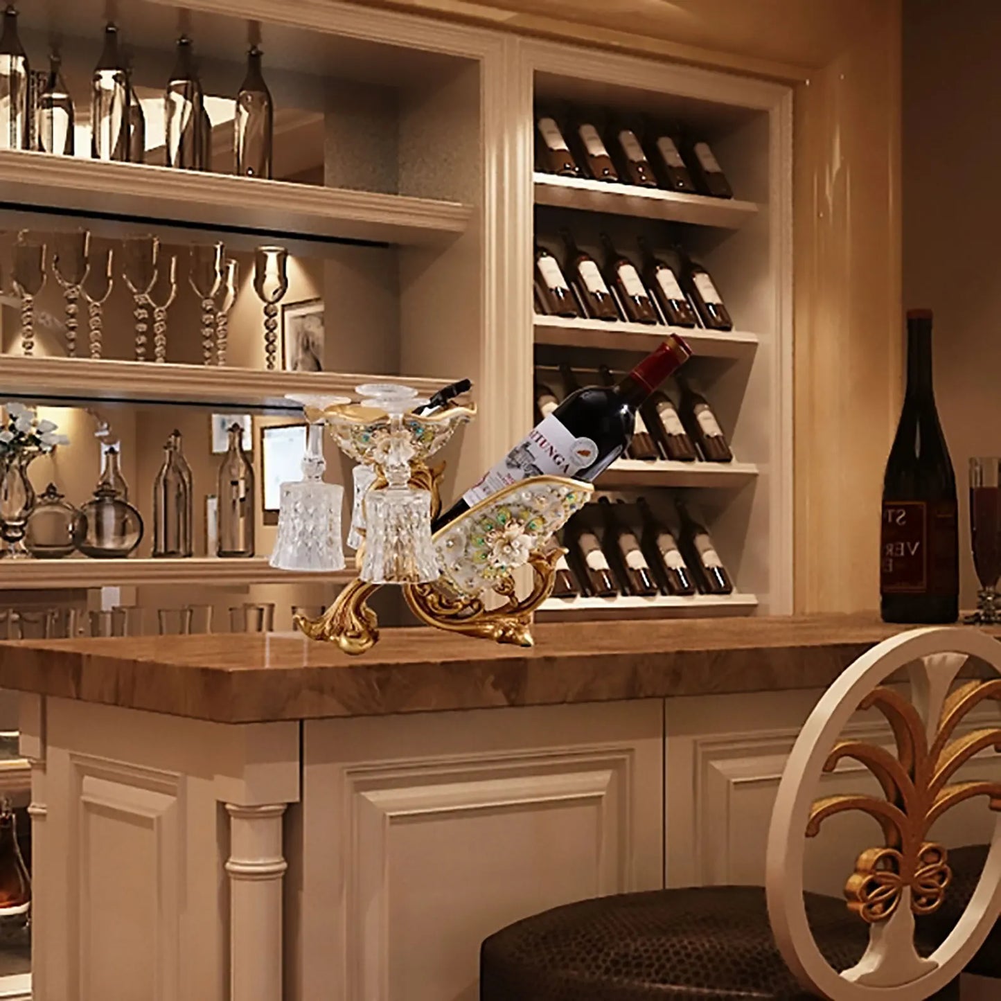 Hign-Concerned Luxury Wine Rack Bottle Holder Stand