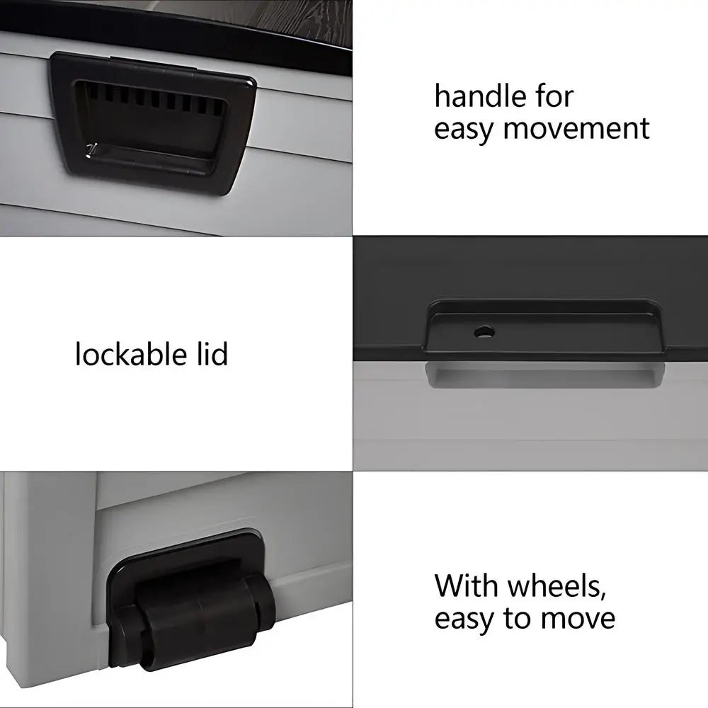 Jue-Fish Outdoor Garden Storage Box With Lockable Lid