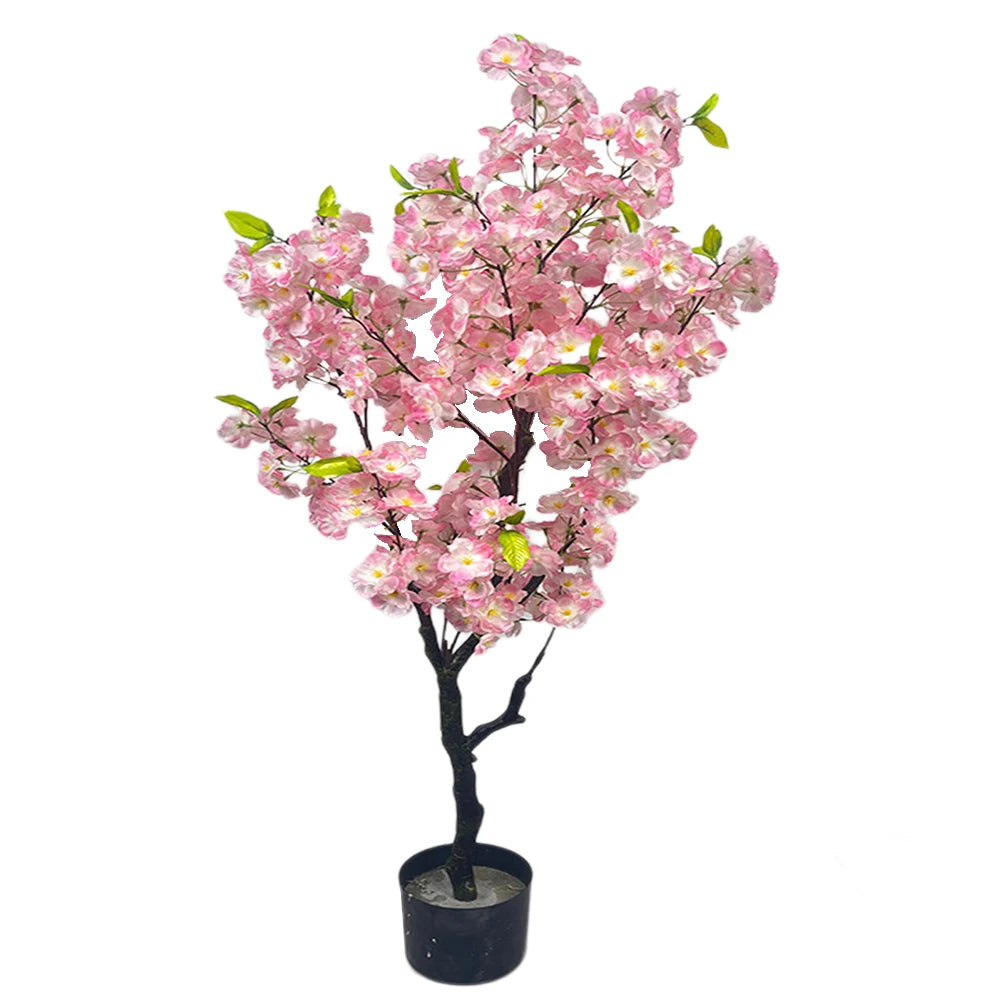 TWISTER Artificial Cherry Blossom Tree Tall Potted Decor