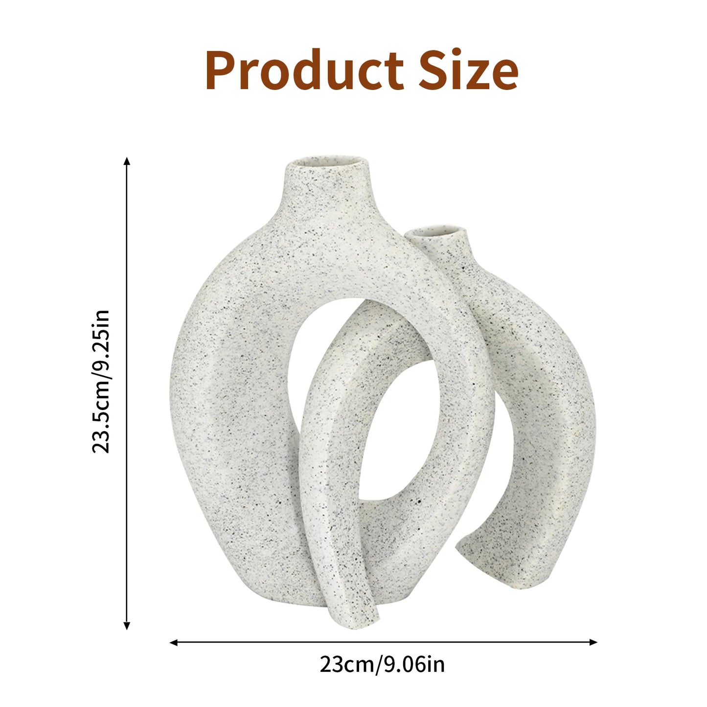 Function Set 2 Decorative Hollow Vases Table Centerpiece