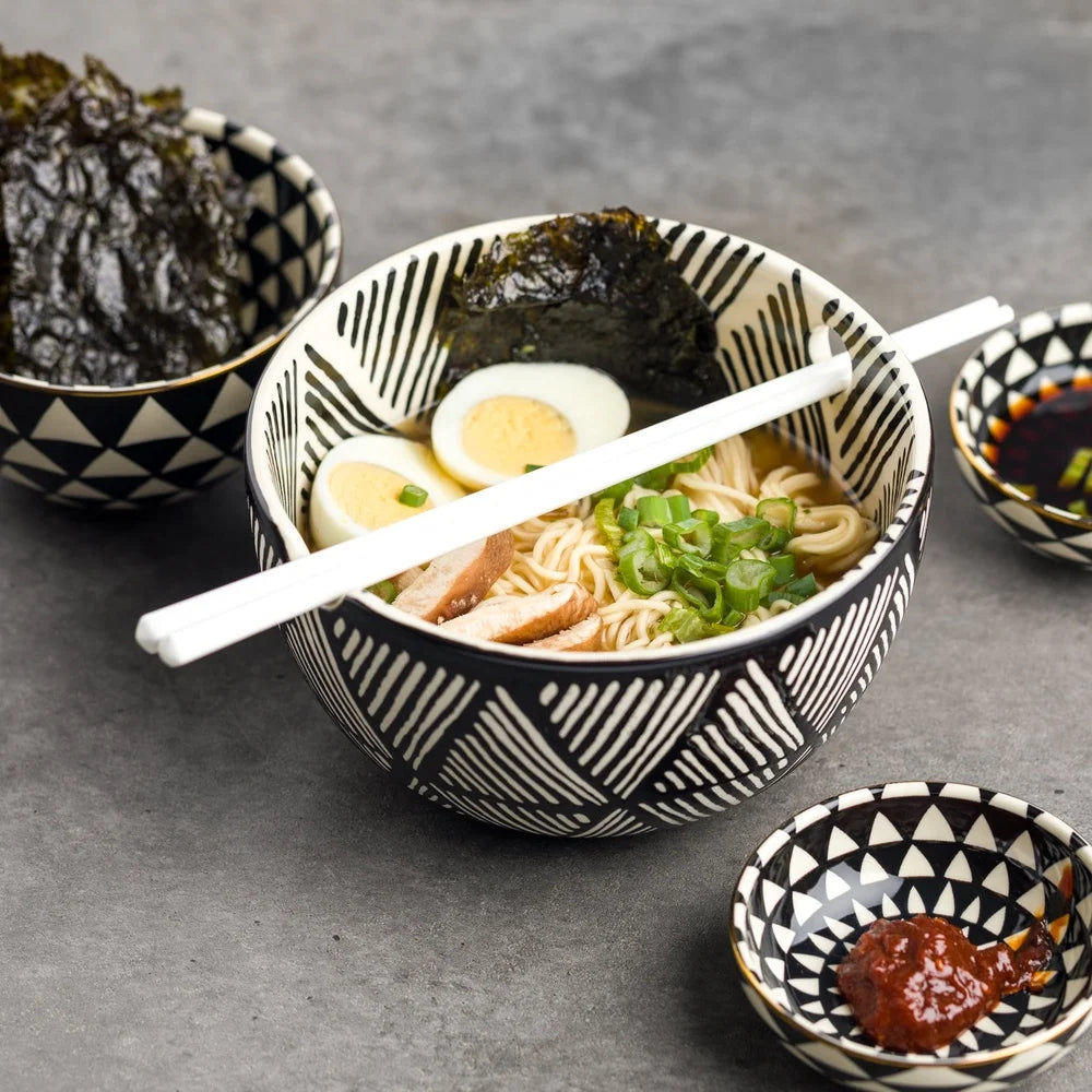 XMSJ Stoneware Ramen Noodle Bowl Ceramic Dishwasher Safe