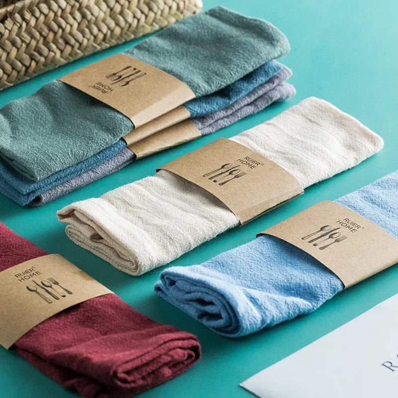Guangdong Cotton Linen Table Napkins Tea Towels Absorbent