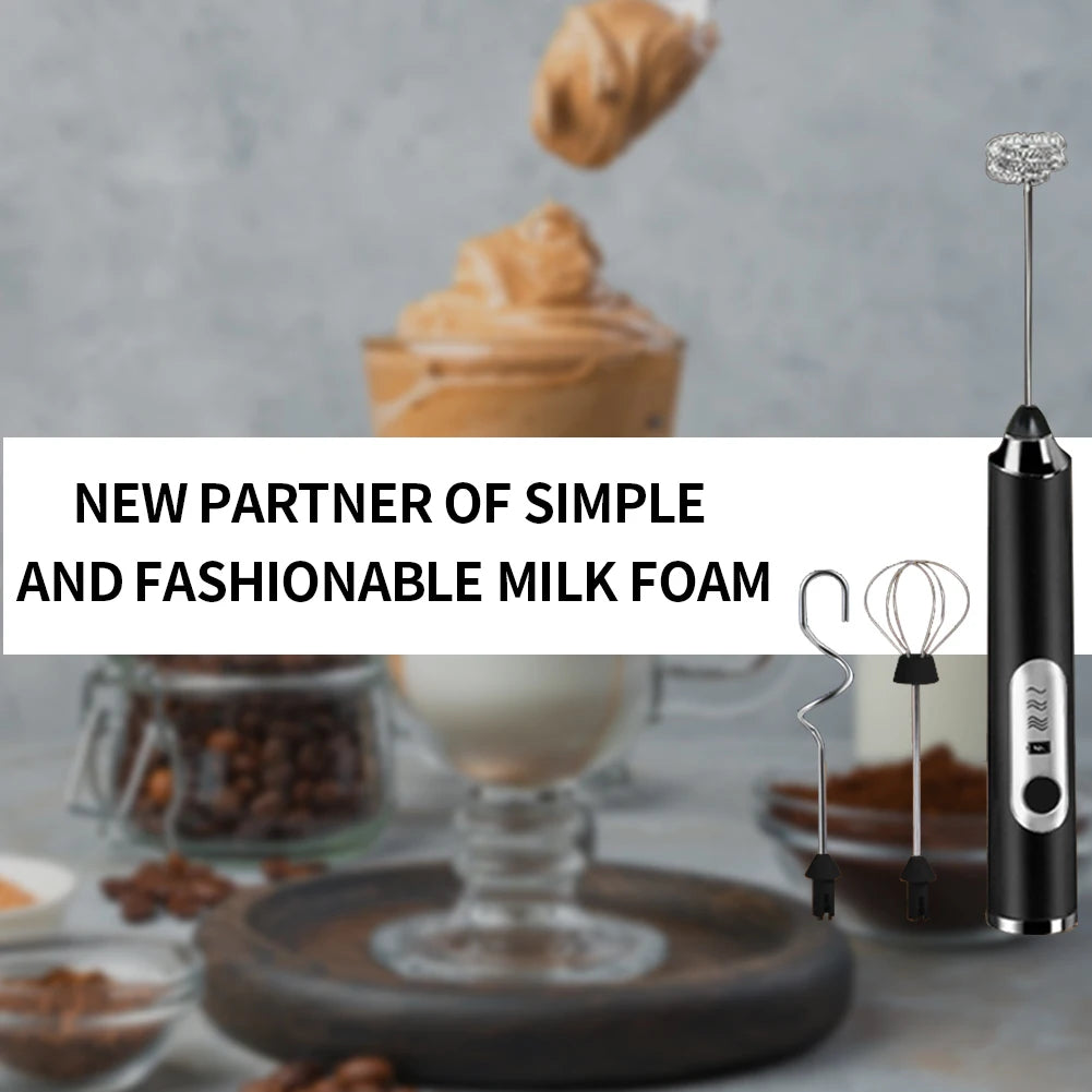 Alloet Mini Electric Milk Frother And Whisk Mixer Tools