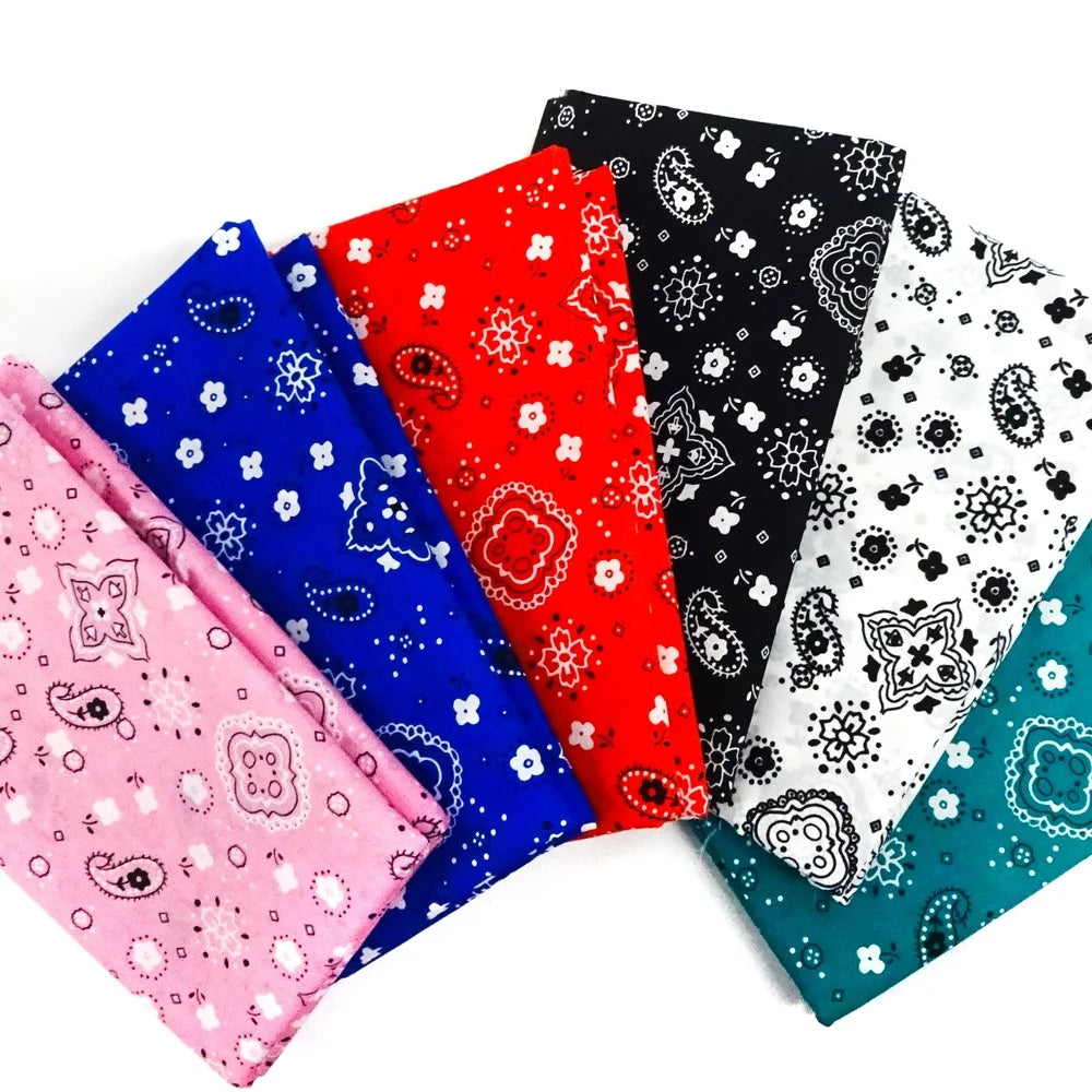 DUTRIEUX 100 Cotton Printed Bandana Fabric for DIY Crafts