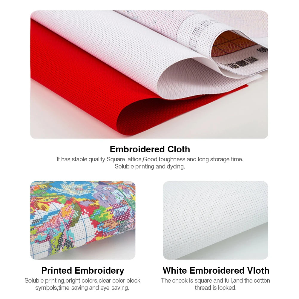 Jaysuing Embroidery Eco Cotton Thread 11Ct Cross Stitch Kit