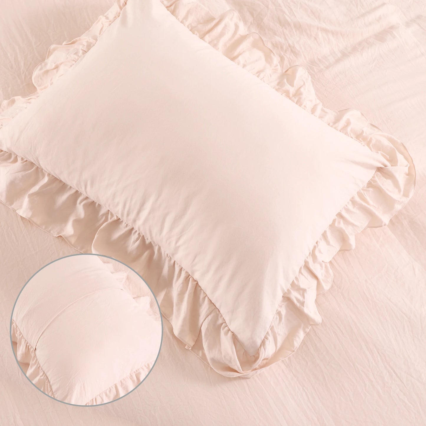 Breez Lotus Leaf Edge Duvet Cover Set Polyester Bedding