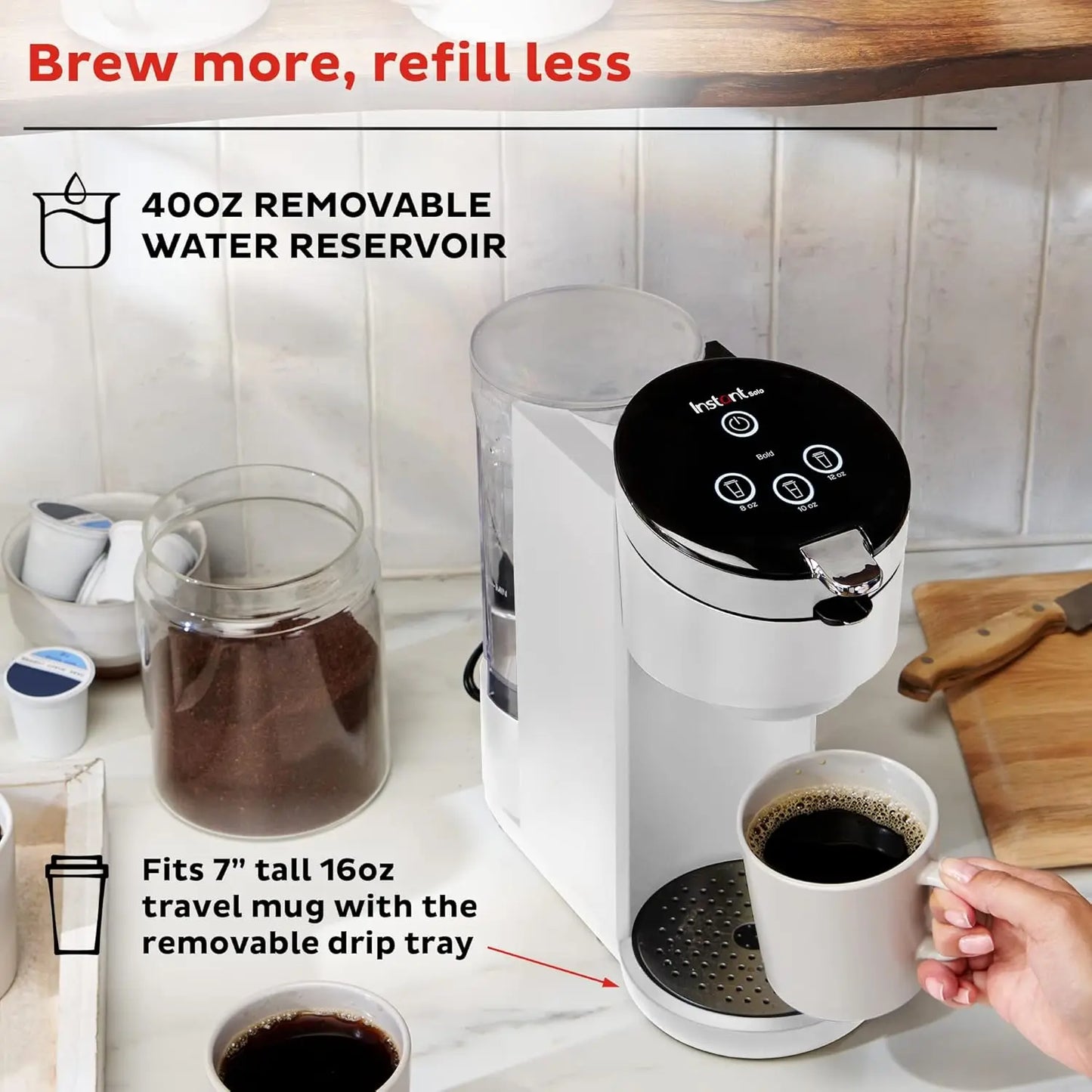 Iosn K Cup Pod Compatible Single Serve Coffee Maker Bold