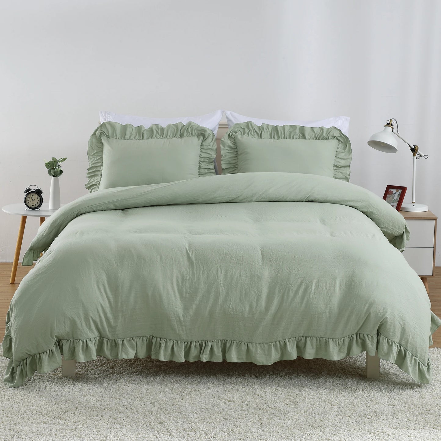 Breez Lotus Leaf Edge Duvet Cover Set Polyester Bedding