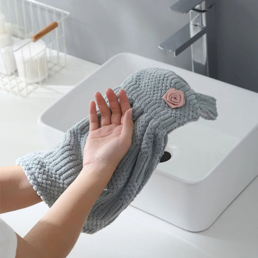Coral Velvet Hand Towels Absorbent Dishcloths Wall Mounted