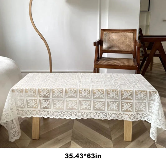 Guangdong Lace Tablecloth Nordic Floral Pattern Vintage